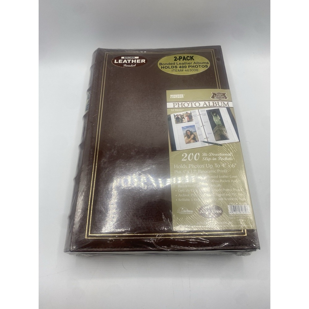 Bonded Leather Photo Albums 2pk Brown